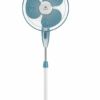 Havells Gatik Neo 400mm Oscillating Pedestal Fan | Upto 2 hours timer, auto OFF, Elegant look, 4 speed control | High Air Delivery | Aesthetic Design, Telescopic Arrangement | (Pack of 1, White Blue)